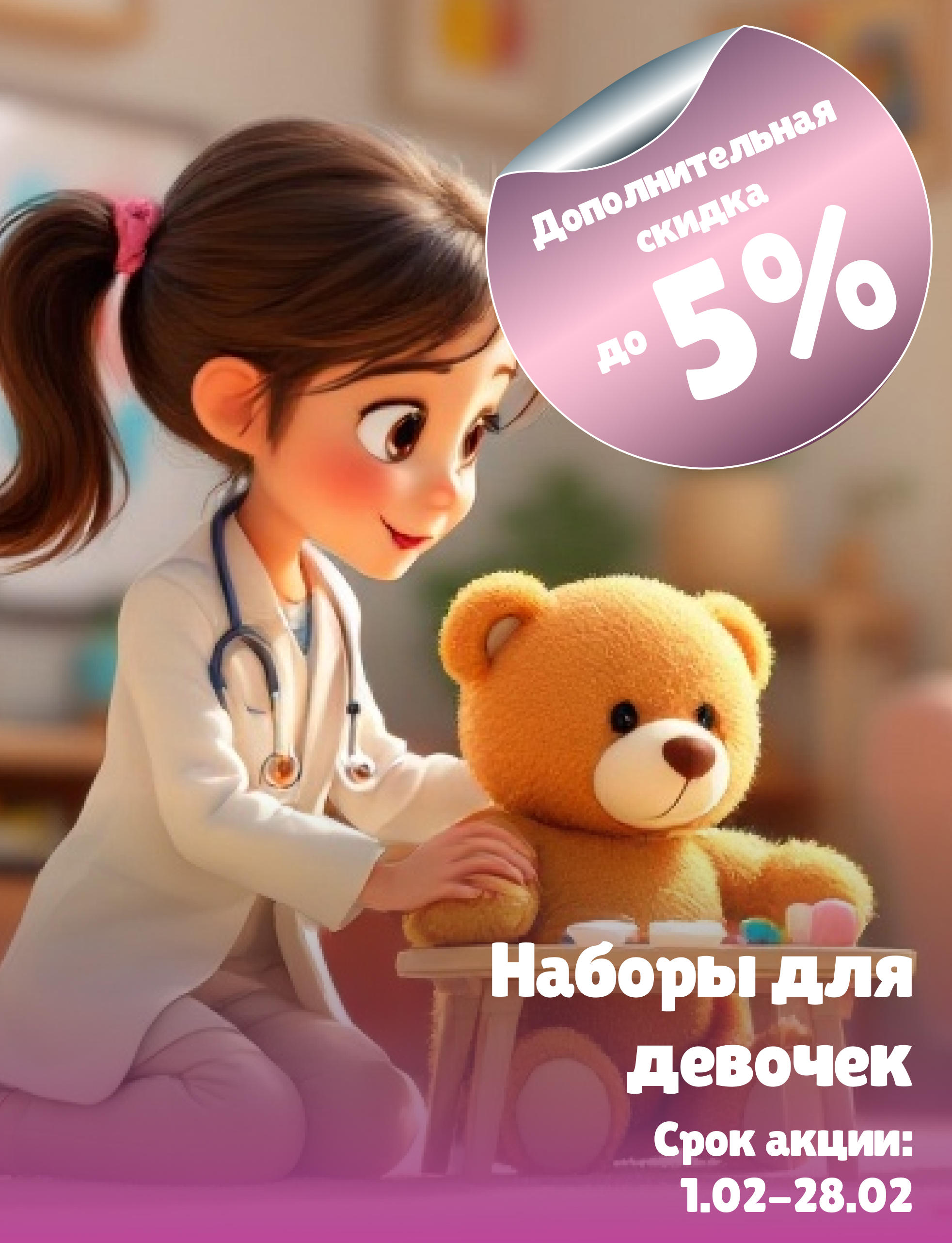 5% доп. скидка Игровые наборы для девочек